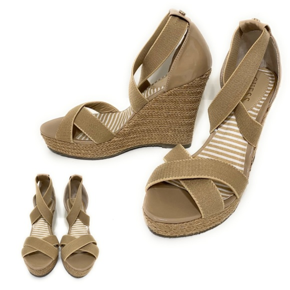 GUESS Penelope Espadrille Platform Wedge Sandals